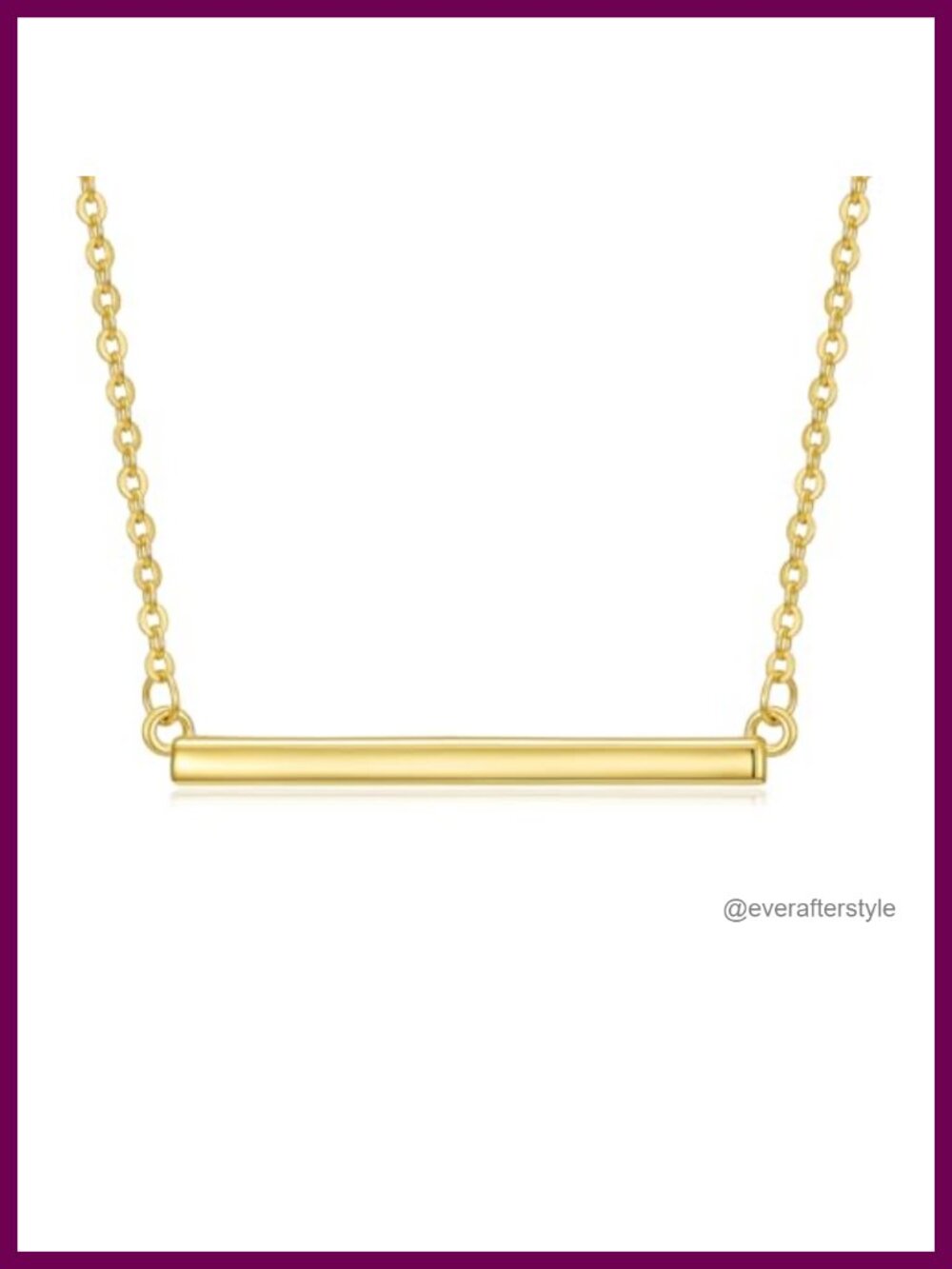 14K Gold Bar Necklace Simple Layered Necklace Gold Choker Non Tarnish